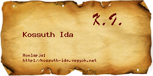 Kossuth Ida névjegykártya